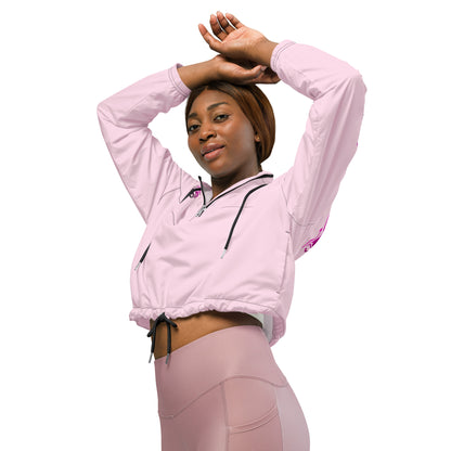 Damen-Windbreaker Cropped Rosa-Pink
