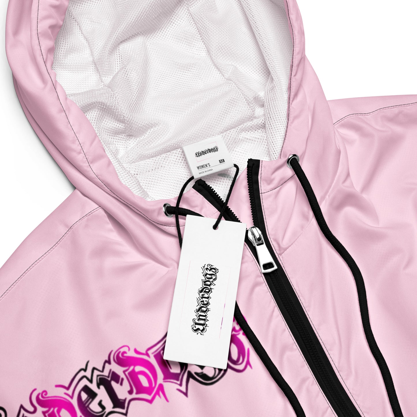 Damen-Windbreaker Cropped Rosa-Pink