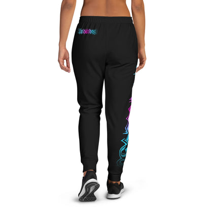 Damen-Jogginghose Logo Blau Pink