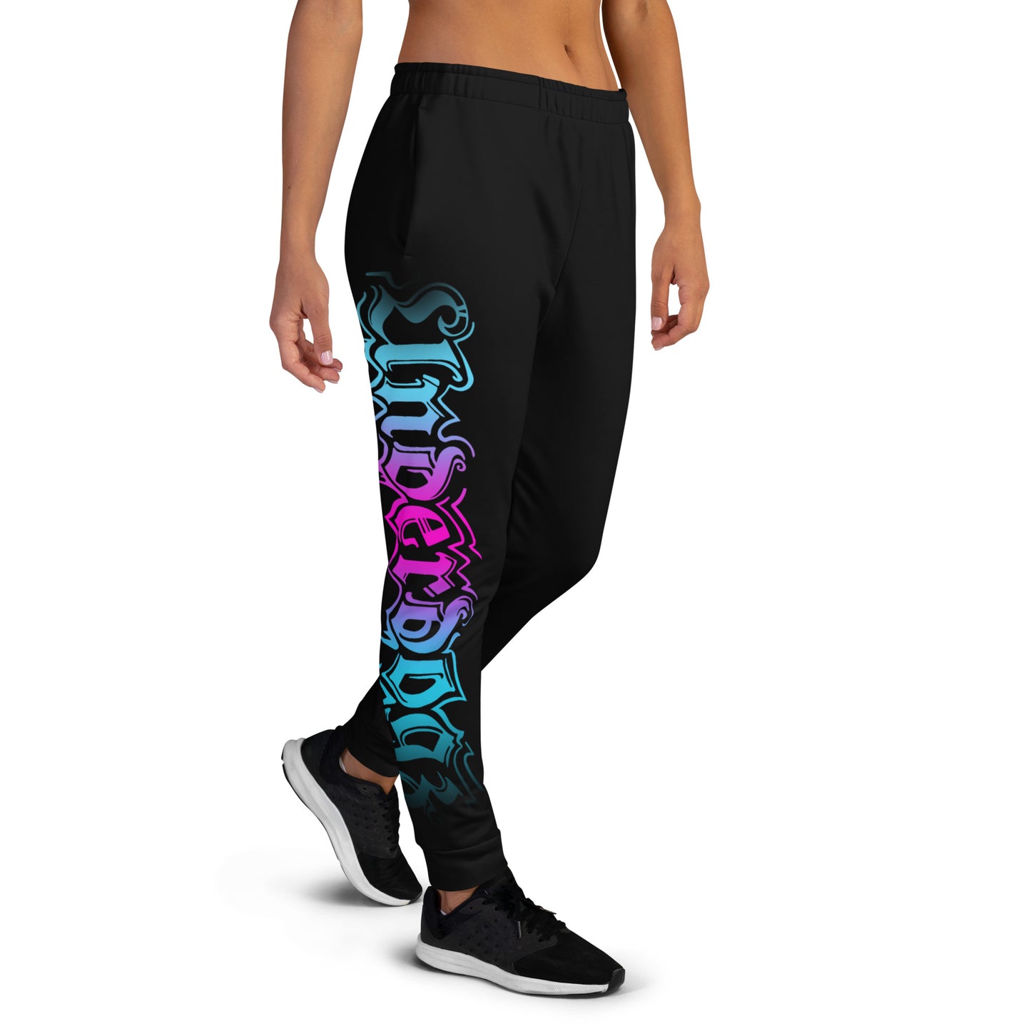 Damen-Jogginghose Logo Blau Pink