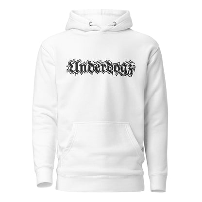 Unisex-Kapuzenpullover Logostick- weiß oder grau