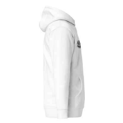 Unisex-Kapuzenpullover Logostick- weiß oder grau
